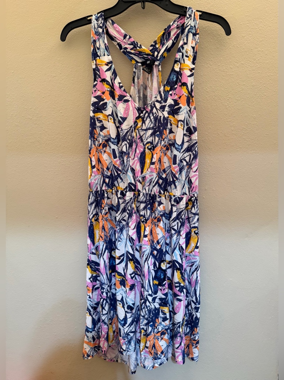 Preloved H&M Women's Colored Patterned Dress Size Large